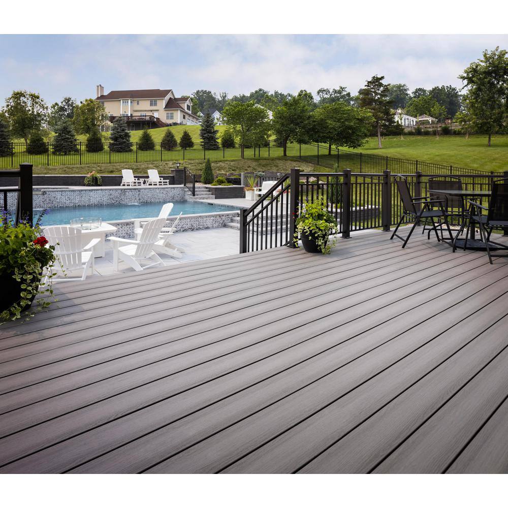 MoistureShield Meridian CoolDeck Citadel 1 in. x 5.4 in. x 16 ft. Grooved Composite Deck Board 13550947