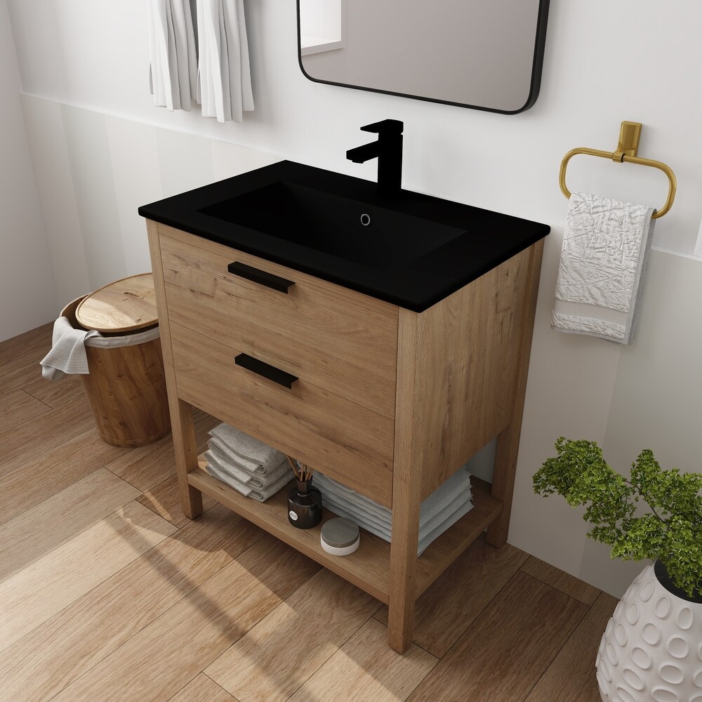 Freestanding Bathroom Vanity with Sink Accent Cabinet Storage Shelf