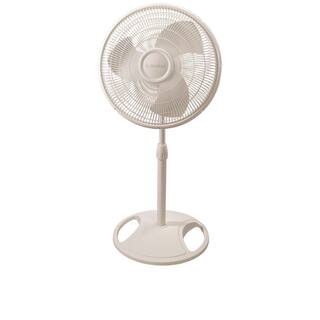 Lasko Adjustable-Height 16 in. 3 Speed White Oscillating Pedestal Fan 2520