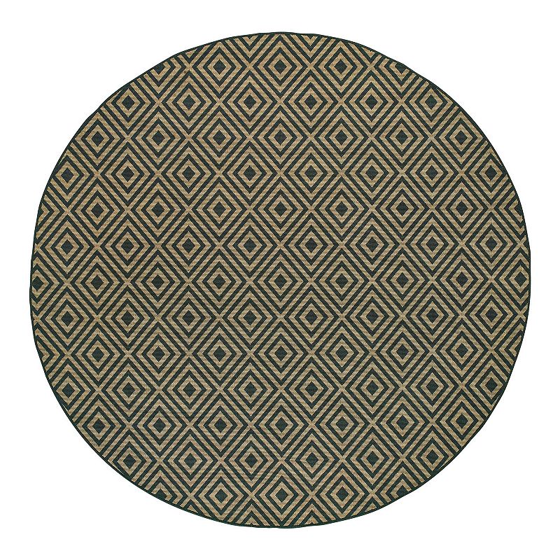 StyleHaven Mainland Diamond Panel Geometric Indoor Outdoor Rug