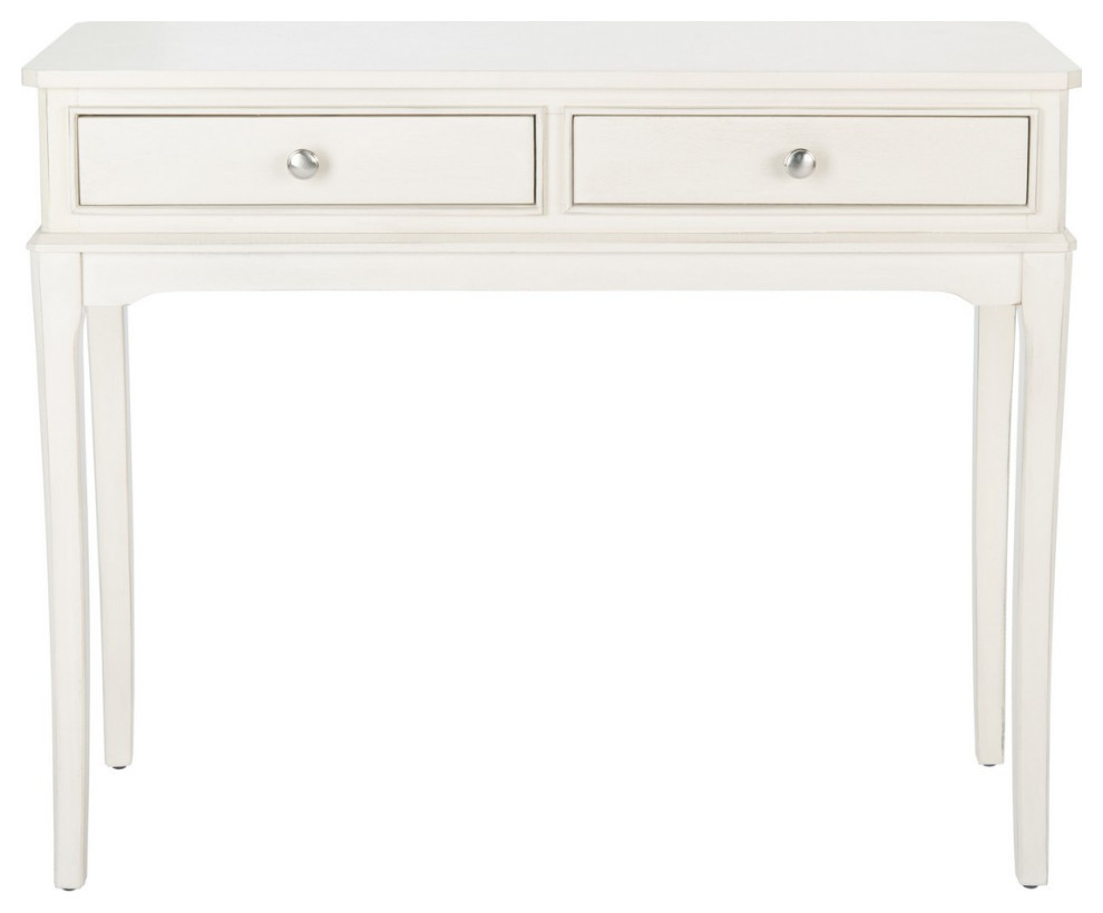 Wiley 2 Drawer Console Table White   Transitional   Console Tables   by V.S.D Furniture  Houzz