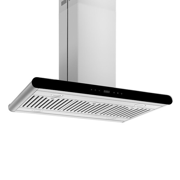 36 in. 400 CFM Island Range Hood - Ducted Exhaust Kitchen Vent - 36