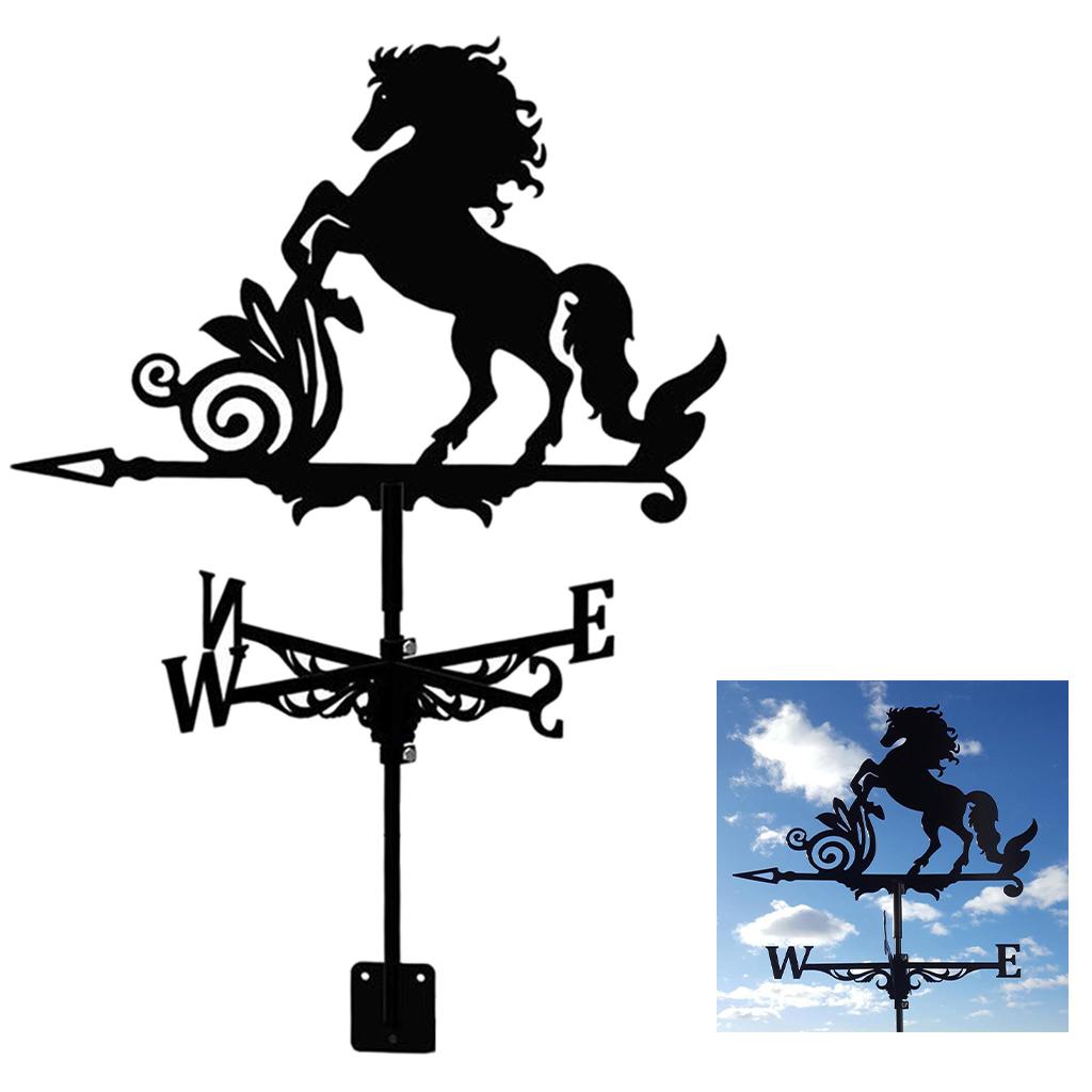 Weather Vane Wind Direction Indicator Home Outdoor Garden Ornaments Horse