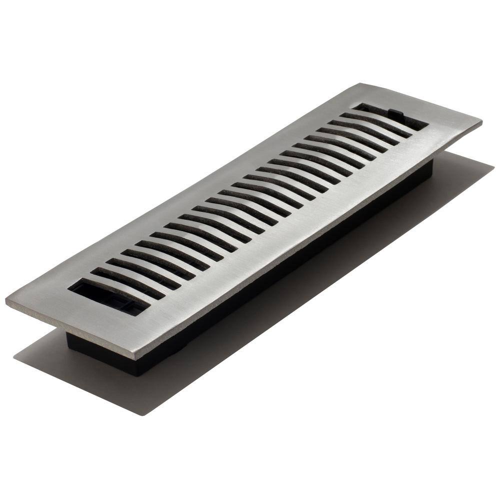 Decor Grates 2 in. x 12 in. Aluminum Floor Register LA212-NKL