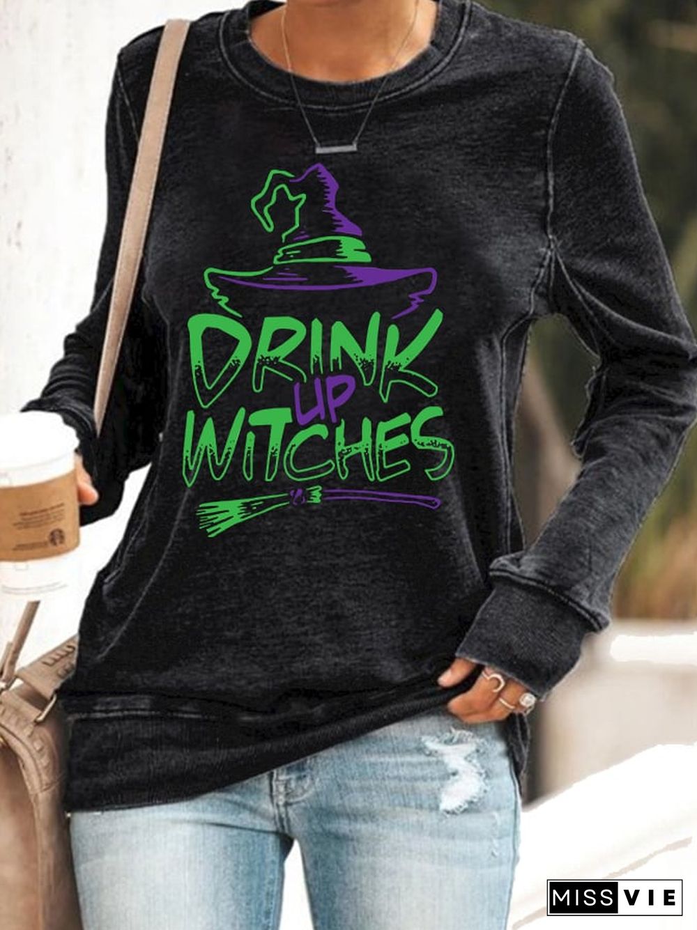 Women's Drinking up Witches Sweatshirt