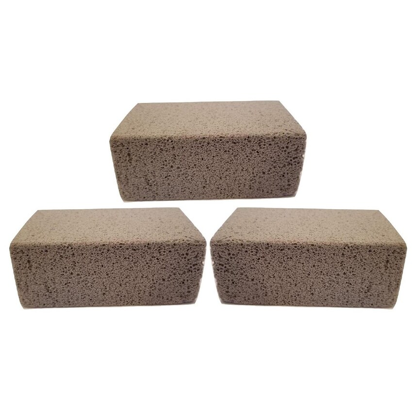 Handy Housewares Grill Cleaning Block   Non Slip Grip Natural Pumice Stone BBQ / Flat Top Griddle Cleaner Brick