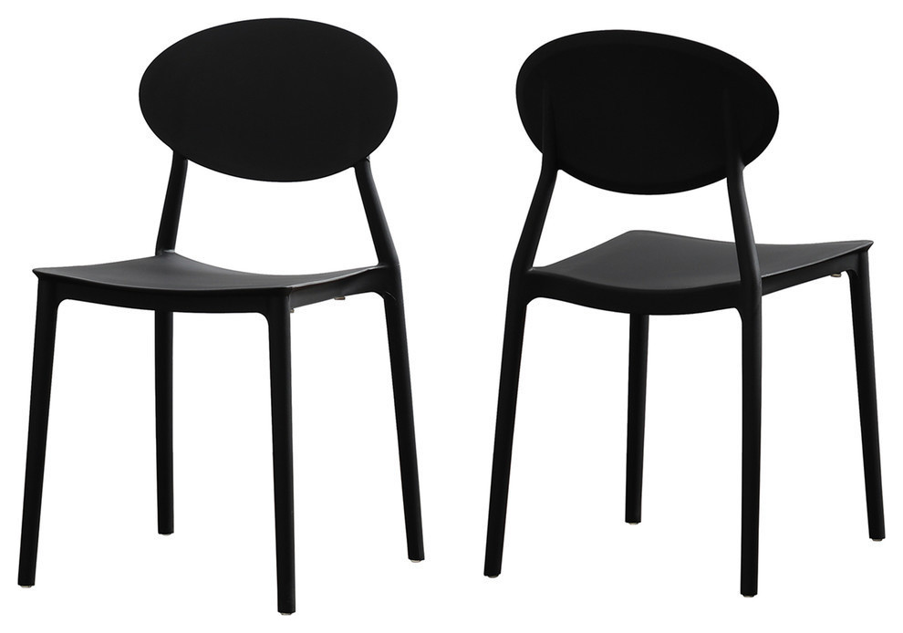 GDF Studio Ali Indoor Plastic Chair  Set of 2   Midcentury   Dining Chairs   by GDFStudio  Houzz