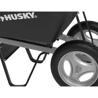 Husky 6 cu. ft. Poly Dual FF Wheelbarrow 35287