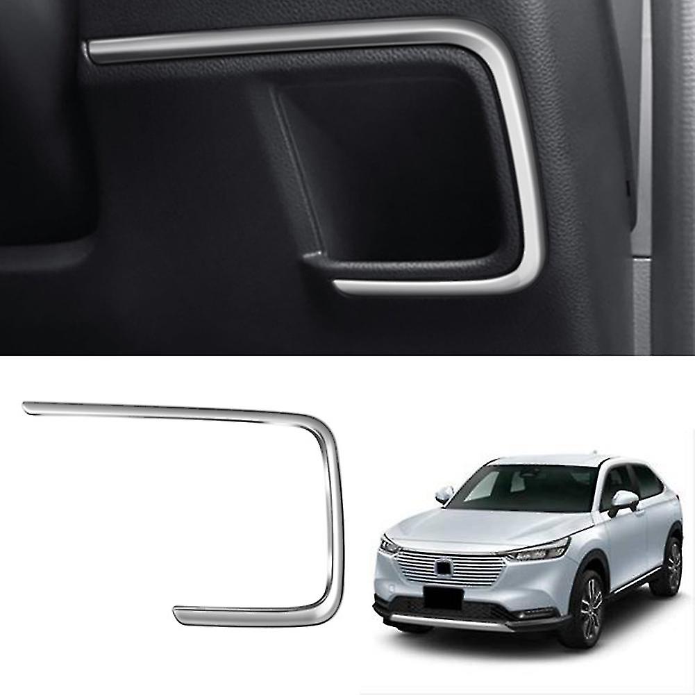 Car Driver Side Storage Box Cover Trim Strip For -v Vezel 2021 2022 Rhd Interior Modification Silve