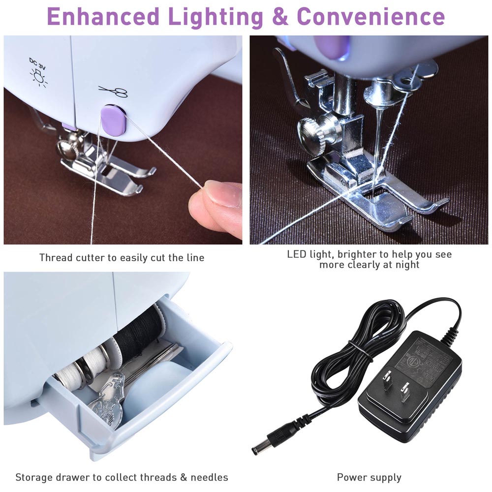 Yescom Portable Sewing Machine for Beginners Home 12 Stitches Pedal