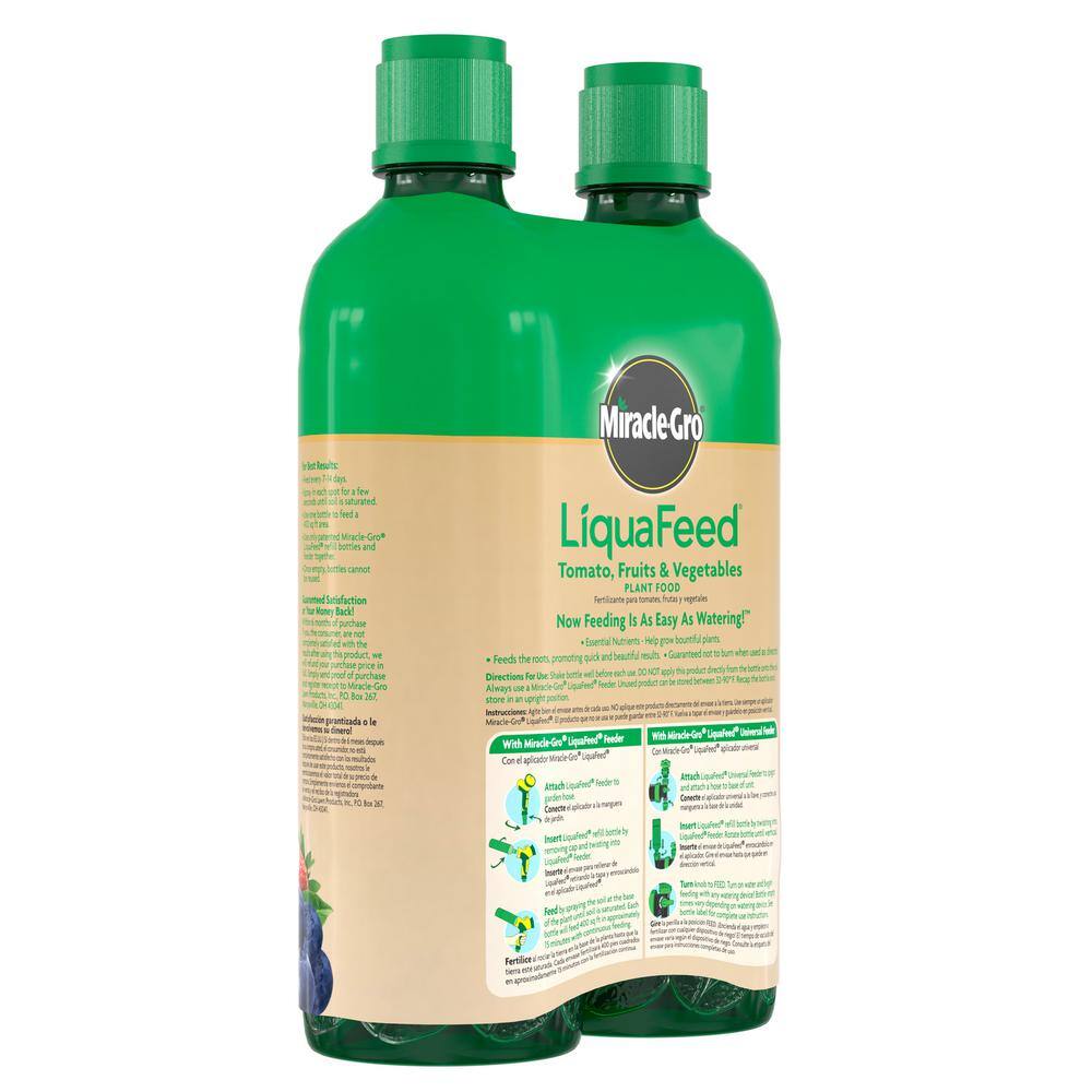 Miracle-Gro LiquaFeed 16 oz. Liquid Tomato Fruits and Vegetables Plant Food Refills (2-Pack) 2004402