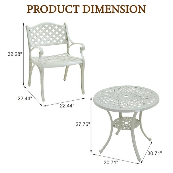 5Piece Cast Aluminum Patio Dining Set