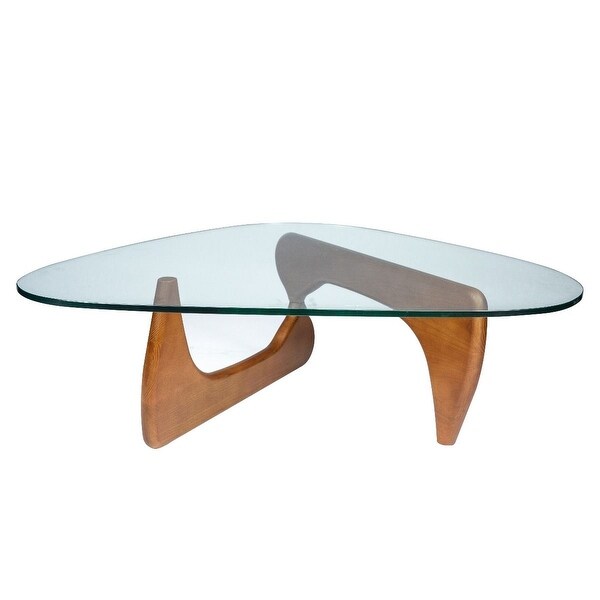 LeisureMod Imperial Triangle Tempered Glass Coffee Table