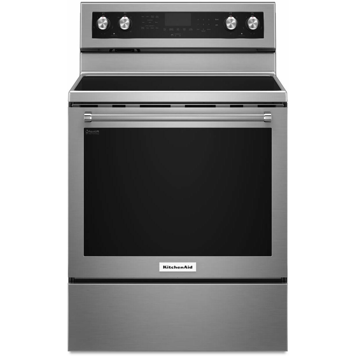 KitchenAid 30-inch Freestanding Electric Range YKFEG500ESS