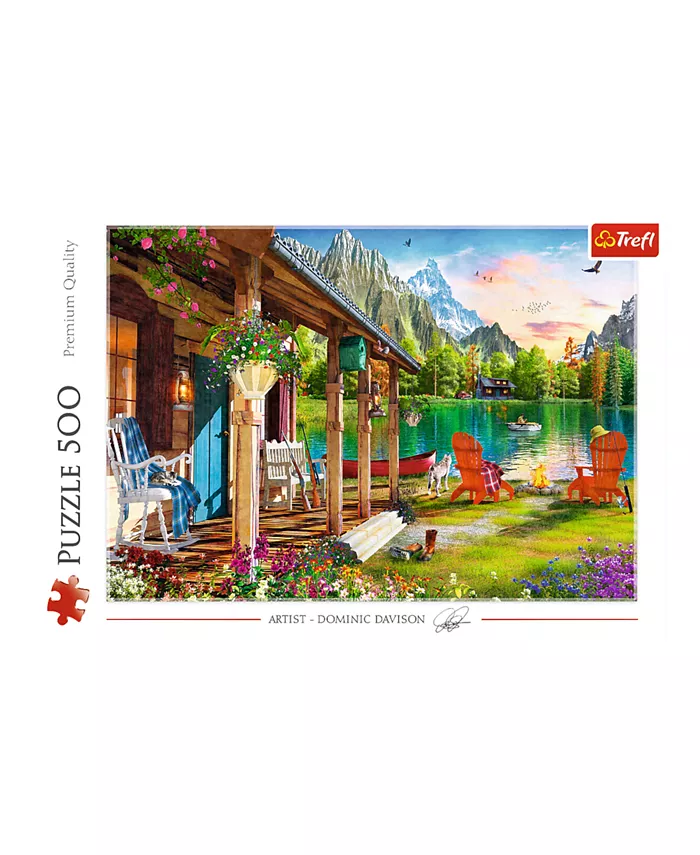 Trefl Red 500 Piece Puzzle- Cabin in The Mountains