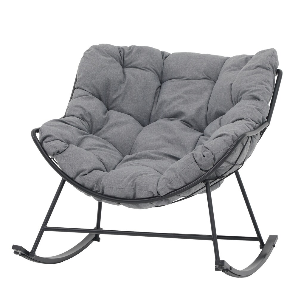 Patio Rocking Chair with Cushion