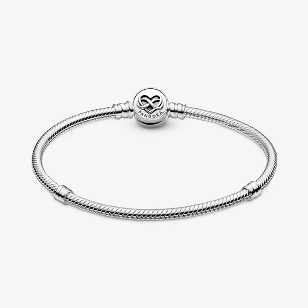 PANDORA  Pandora Moments Heart Infinity Clasp Snake Chain Bracelet