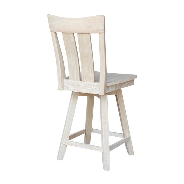 Ava Solid Wood Swivel Stool