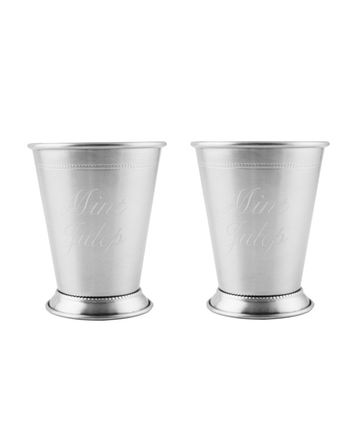 Cambridge Stainless Steel Silver Mint Julep Cups Set of 2