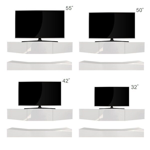 47 inch LED TV Stand Media Console TV Cabinet with 3 DrawersandLower Bottom Floor Stage Entertainment Center