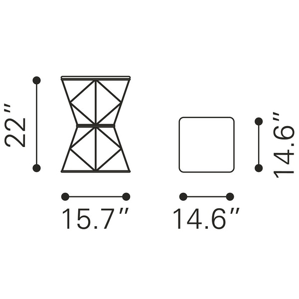 Timothy Side Table Gold - 15.7