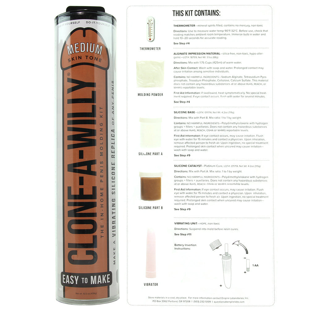 Clone-A-Willy Vibrating Kit in Medium