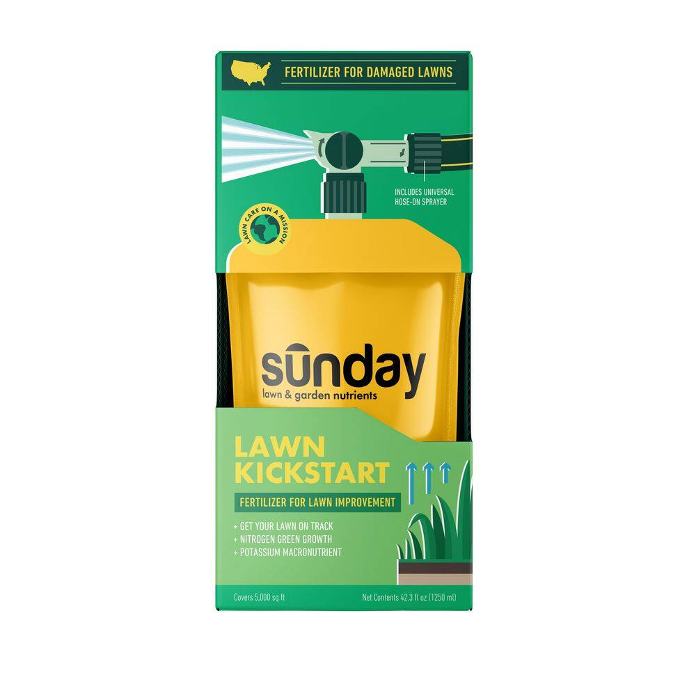 SUNDAY Lawn Kickstart 42.3 fl oz. 5000 sq. ft Liquid Lawn Fertilizer FB4149