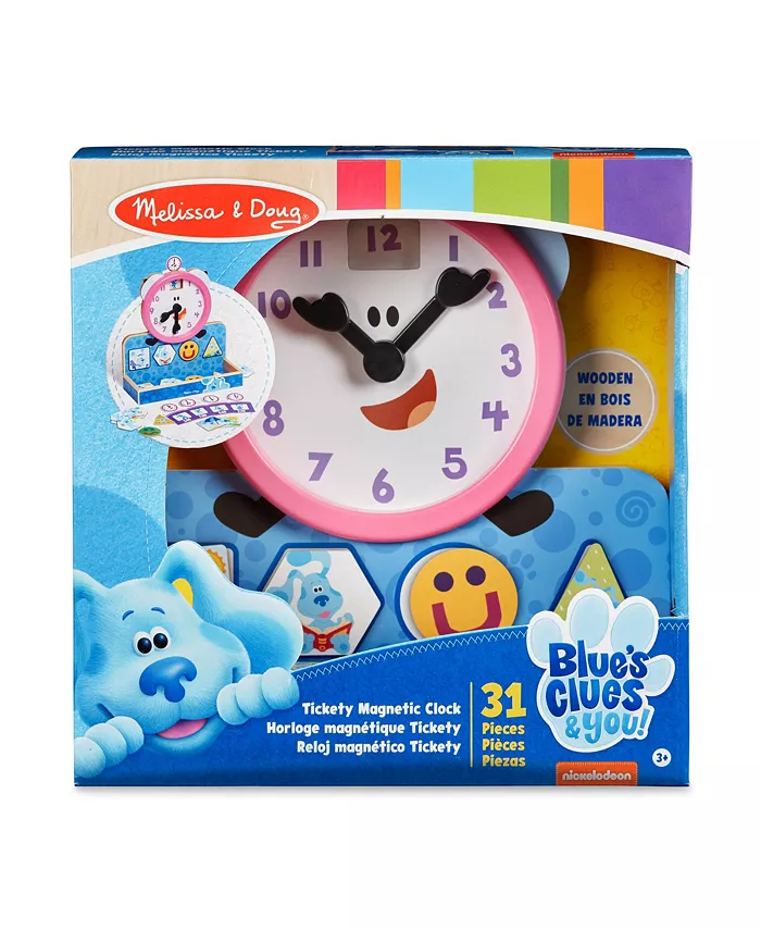 Melissa and Doug Blues Clues You Tickety Tock Magnetic Clock  31 Piece