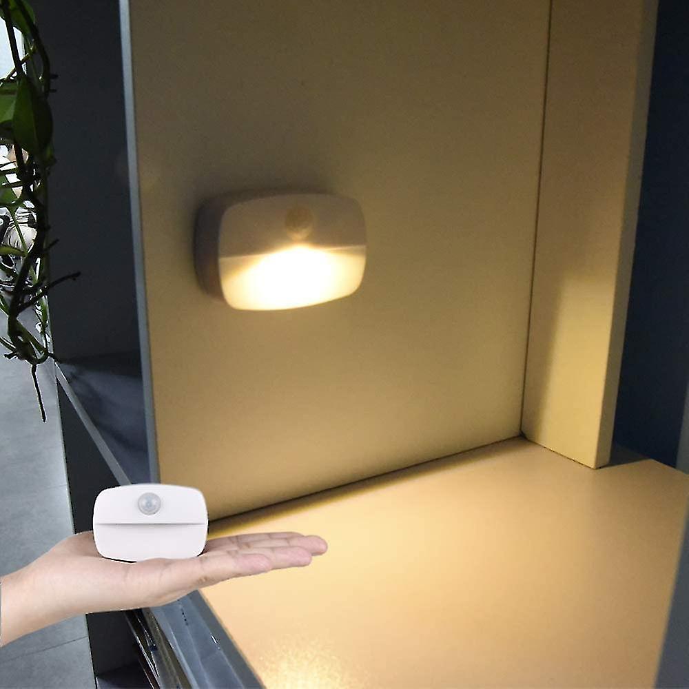 Automatic Led Night Light [2 Pack] Adhesive Motion Sensor Wall Night Light Wall Mounted Night Light