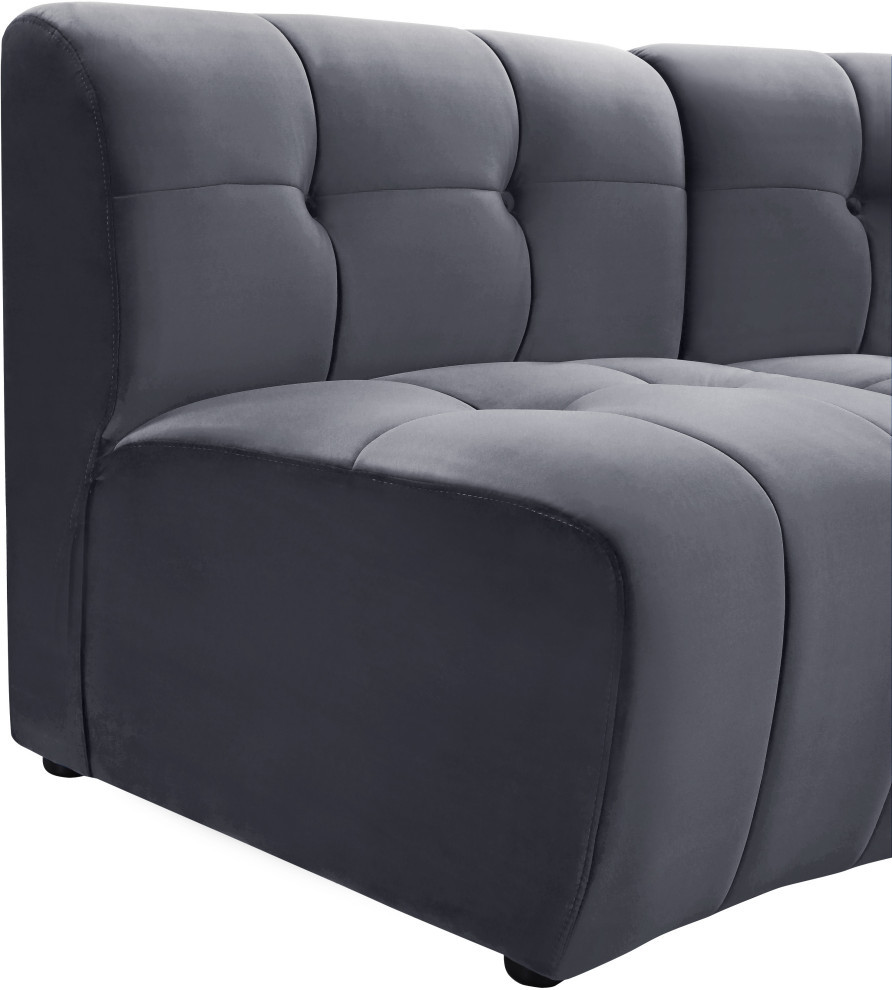 Limitless Modular Velvet 1 Piece Sectional   Transitional   Loveseats   by Meridian Furniture  Houzz