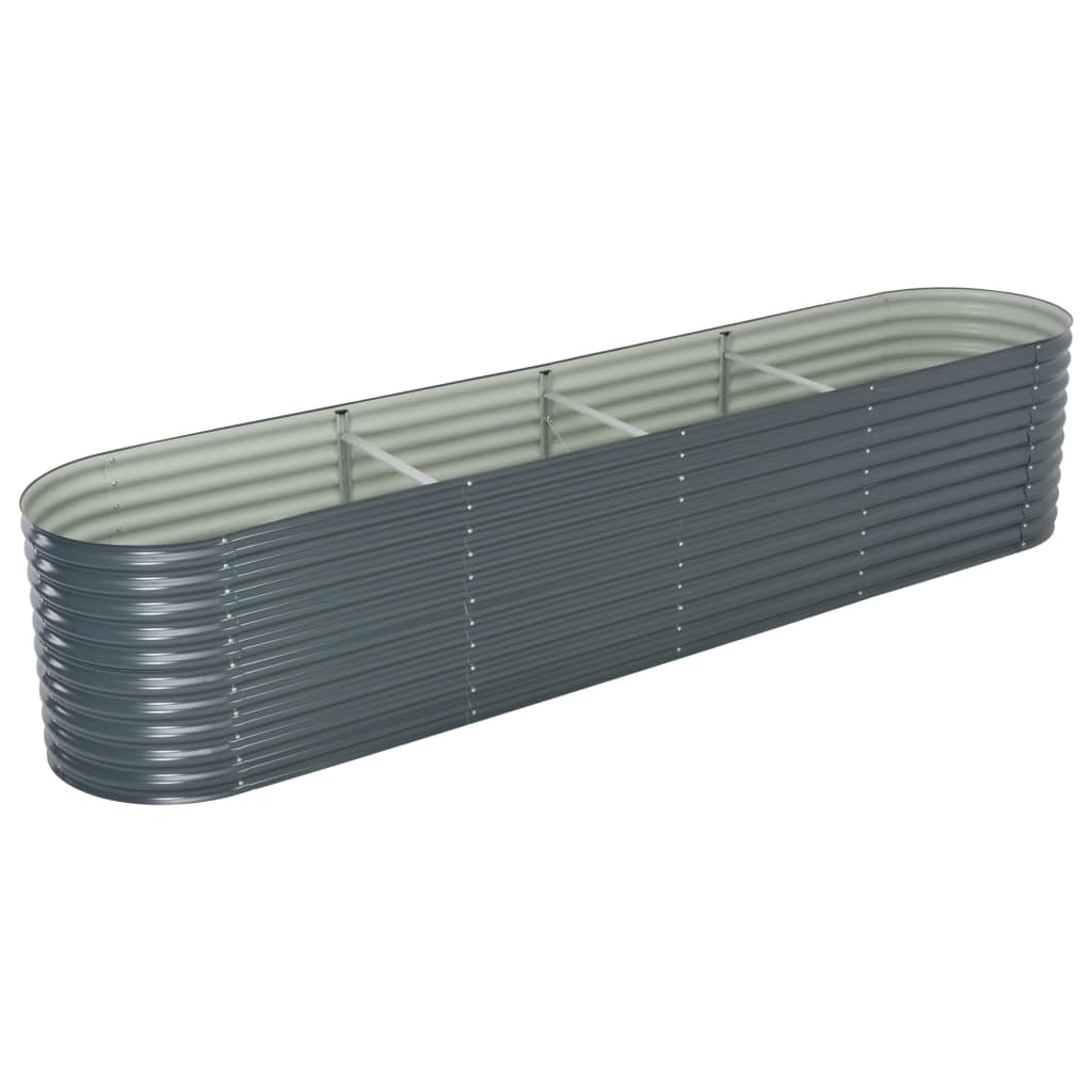 Charmma Garden Raised Bed 157.4"x31.4"x31.8" galvanized Steel Gray