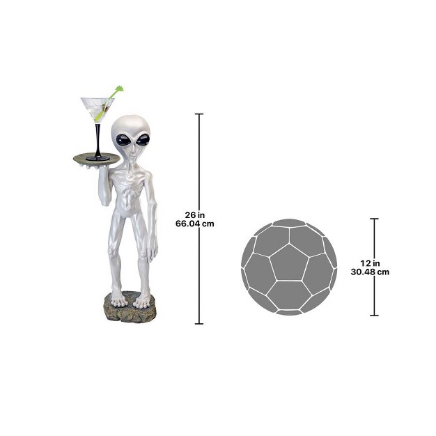 Design Toscano Roswell The Alien Butler Pedestal Sculptural Table