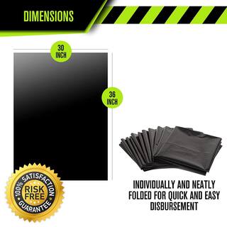 Aluf Plastics 30 Gal. 1.4 Mil Black Garbage Bags 30 in. x 36 in. Pack of 100 for Contractor Outdoor and Storage PG6-3740