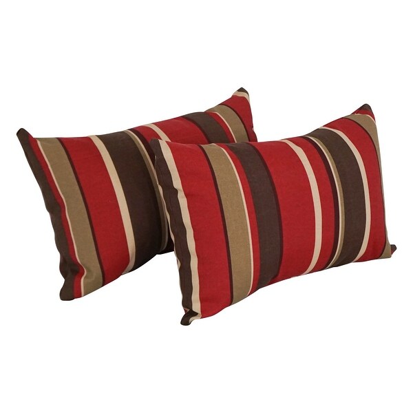 19-inch by 11-inch Outdoor Throw Pillows (Set of 2， Multiple Patterns) - 19 x 11