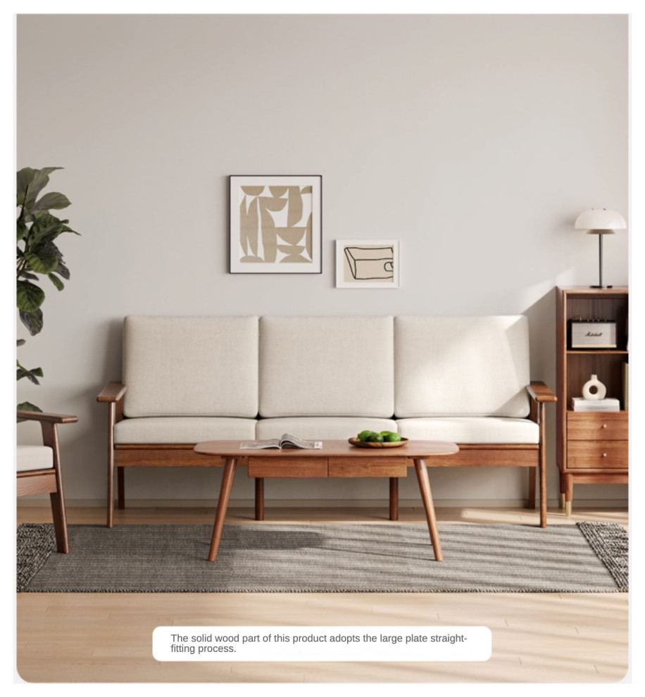 Oak Solid Wood Sofa Walnut Color   Transitional   Sofas   by GVAwood  Houzz