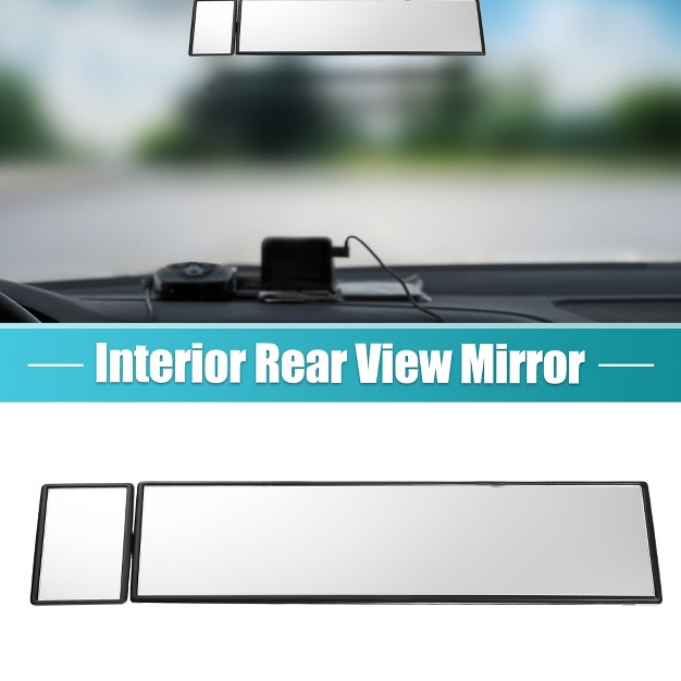 360mm Interior Rear View Mirror Fit Wide Angle Panoramic Clear Flat Surface