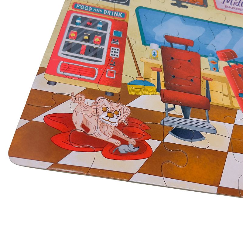 Upbounders A Day at The Barbershop 48-Piece Jumbo Floor Puzzle