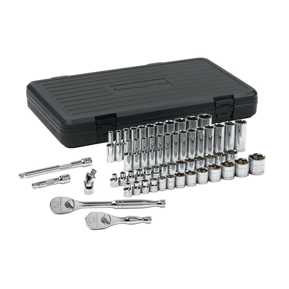 GEARWRENCH Mechanics Tool Set 57 pc. 3/8 In. Drive 6 Point SAE/Metric Standard/Deep 80550 from GEARWRENCH