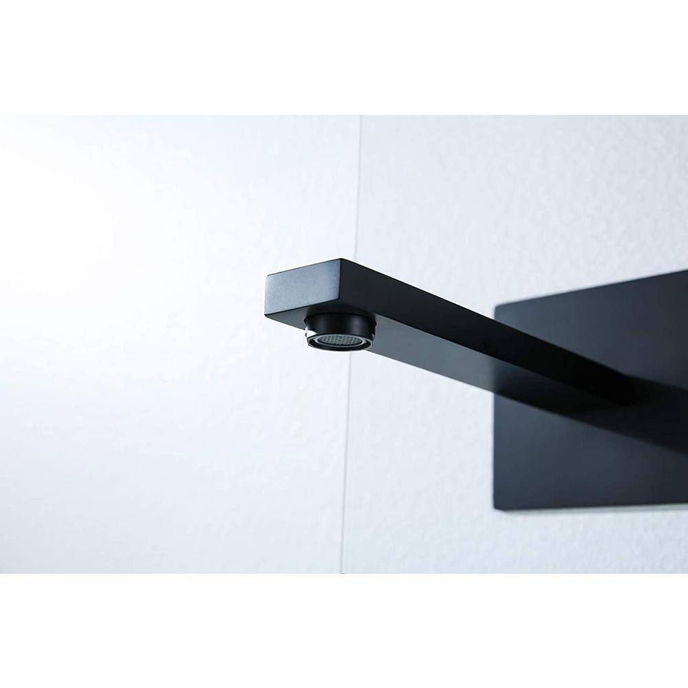 PROOX Single Handle Wall Mounted Bathroom Faucet in Matte Black PR9020B-2-MB