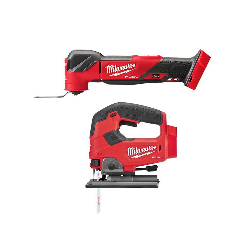 MW M18 FUEL 18V Lithium-Ion Cordless Brushless Oscillating Multi-Tool with FUEL Jigsaw (Tool-Only) 2836-20-2737-20