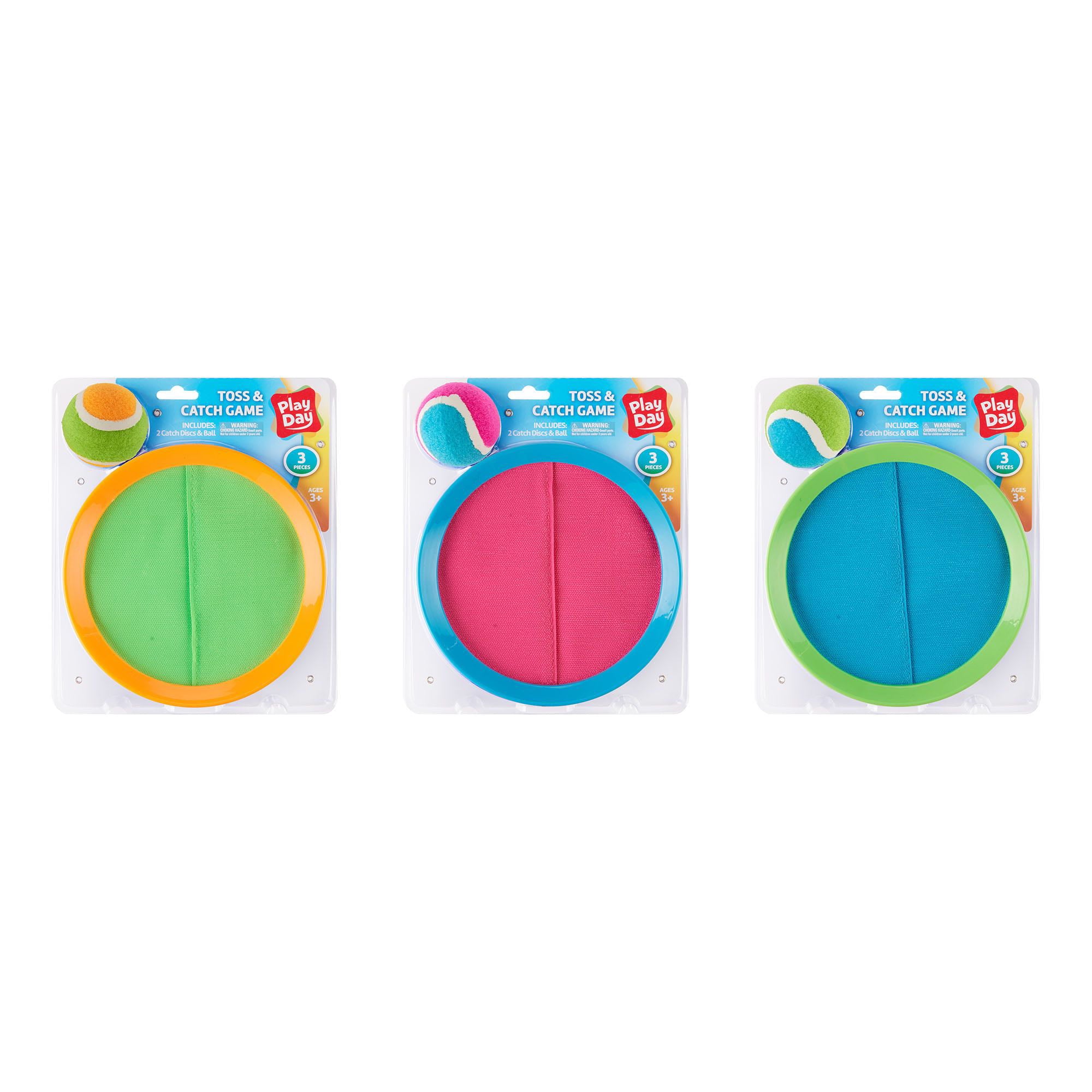 Play Day Toss and Catch Game， 2 Discs and 1 Ball， Child Ages 3+