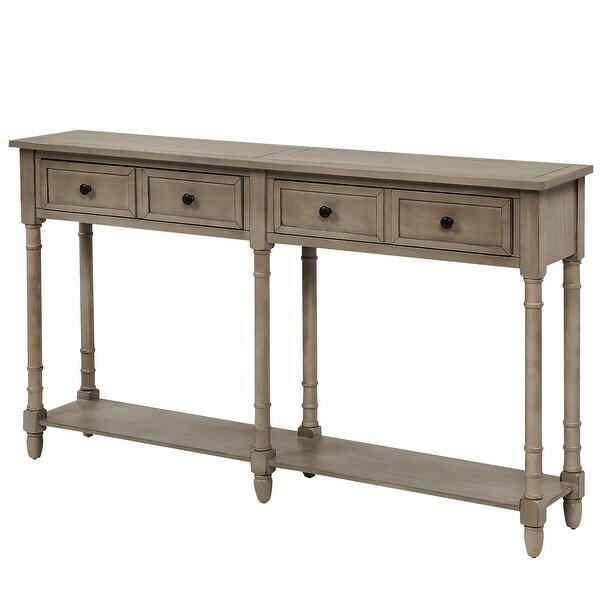 Console Table Sofa Table with Two Drawers and Shelf