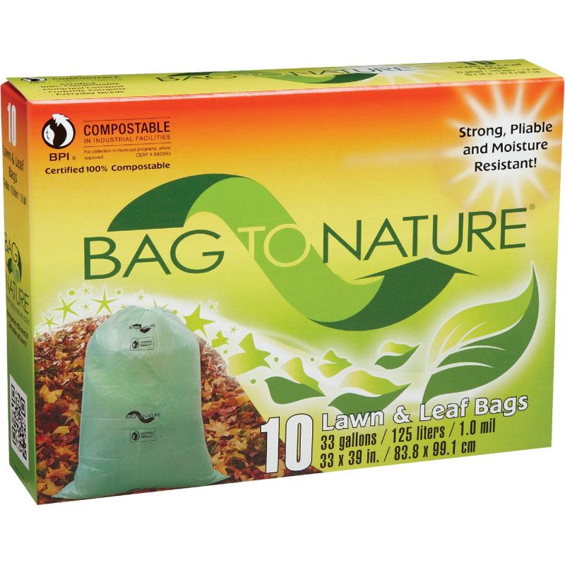 Bag To Nature Compostable Lawnamp Yard Bag 33 Gal. Green