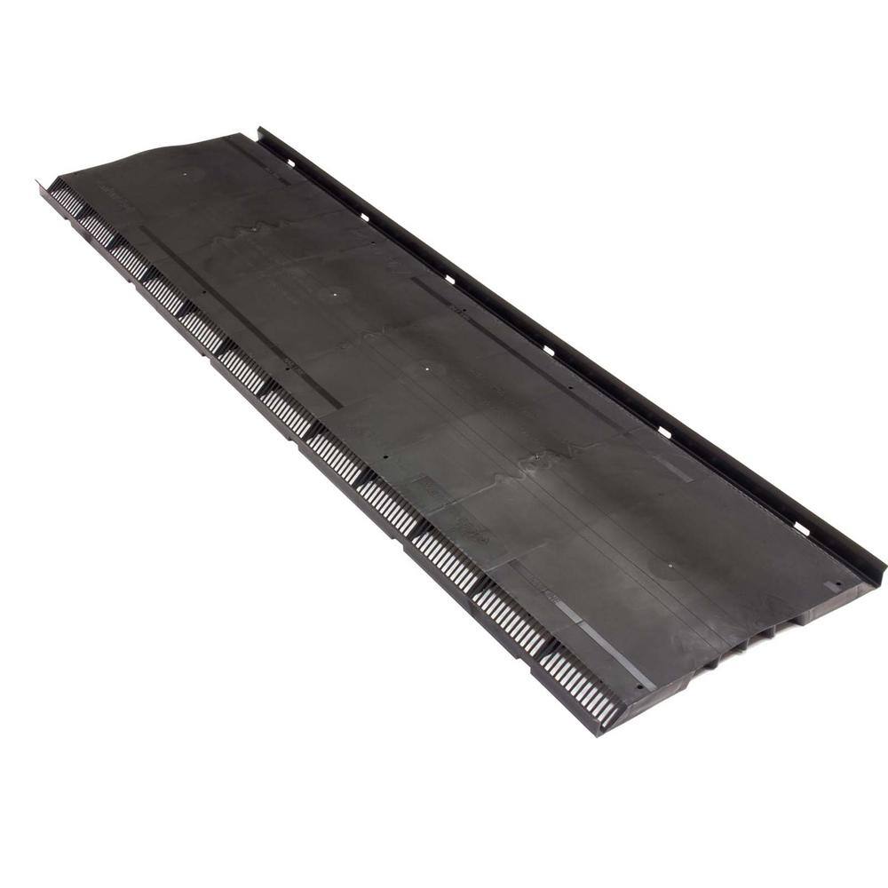 Air Vent VenturiVent 1.1 in. x 14.2 in. x 48 in. Ridge Vent in Black with Nails (Sold in Carton of 10-Pieces Only) VVPN