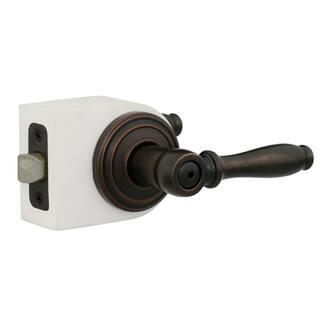 Kwikset Ashfield Venetian Bronze Privacy BedBath Door Handle with Microban Antimicrobial Technology and Lock 730ADL 11P RCAL RCS