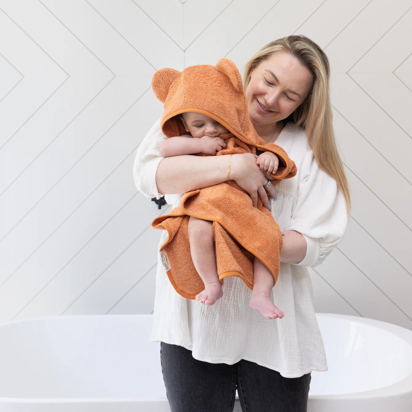 Hooded Towel Wash Mitt Pumpkin