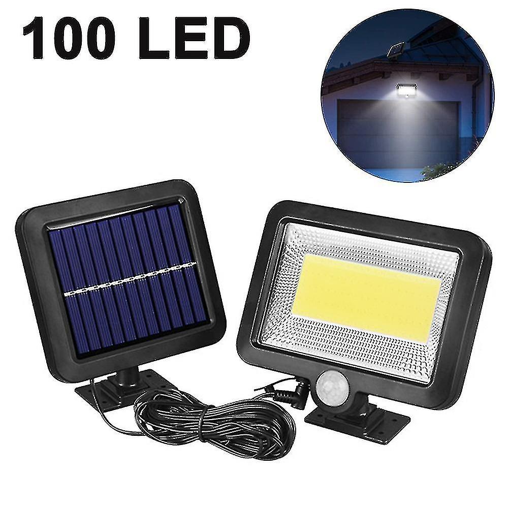 Upgraded 100 Leds Split Solar Induction Wall Light， Light Ip65 Waterproof， Adjustable