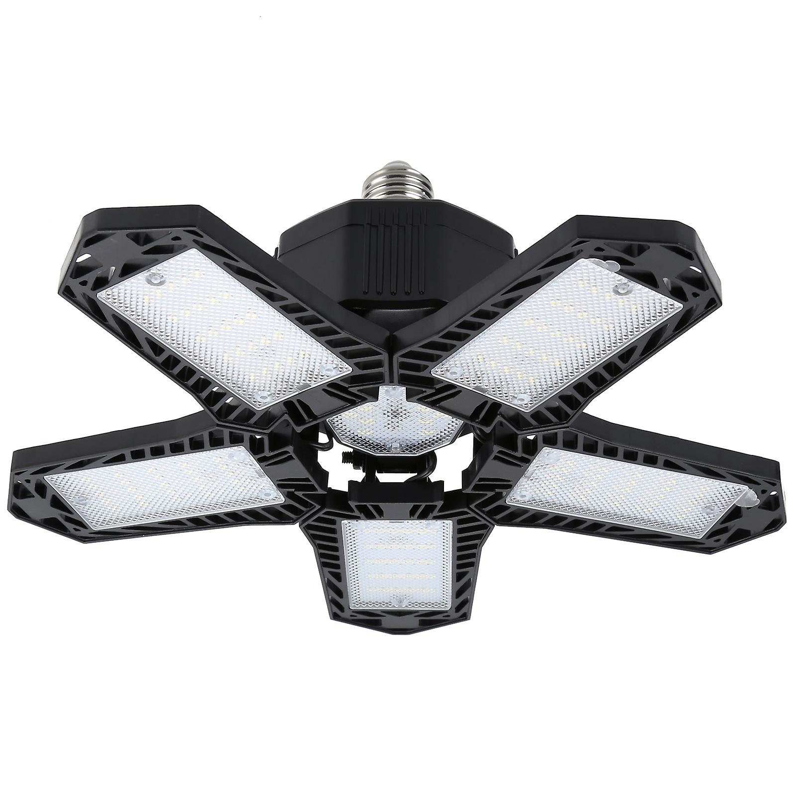 137LED Garage Light with 5 Leaf 80W E27/E26 Deformable Adjustable Mining Lamp 85-265V Black