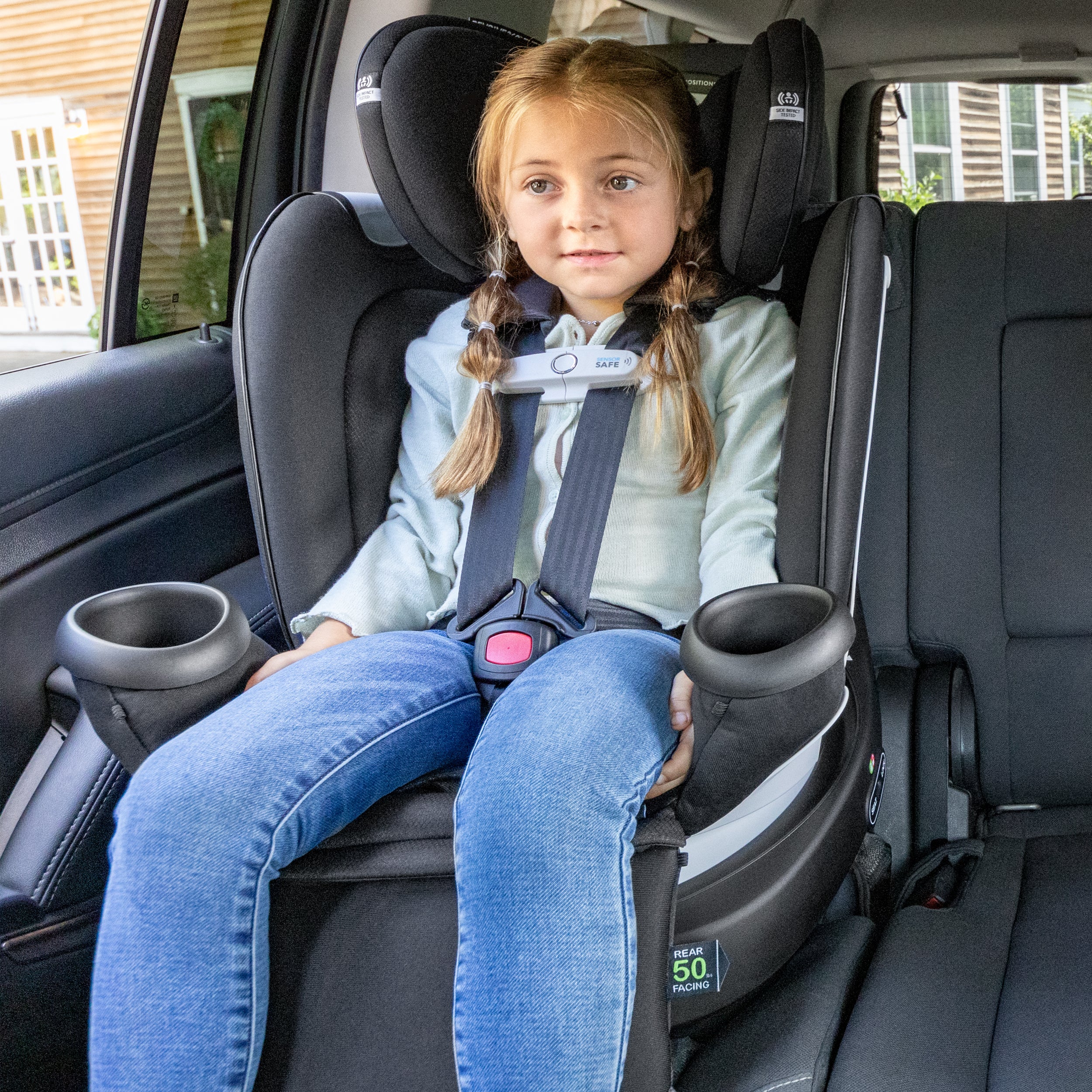 Revolve360 Extend All-in-One Rotational Car Seat with Green & Gentle Fabric