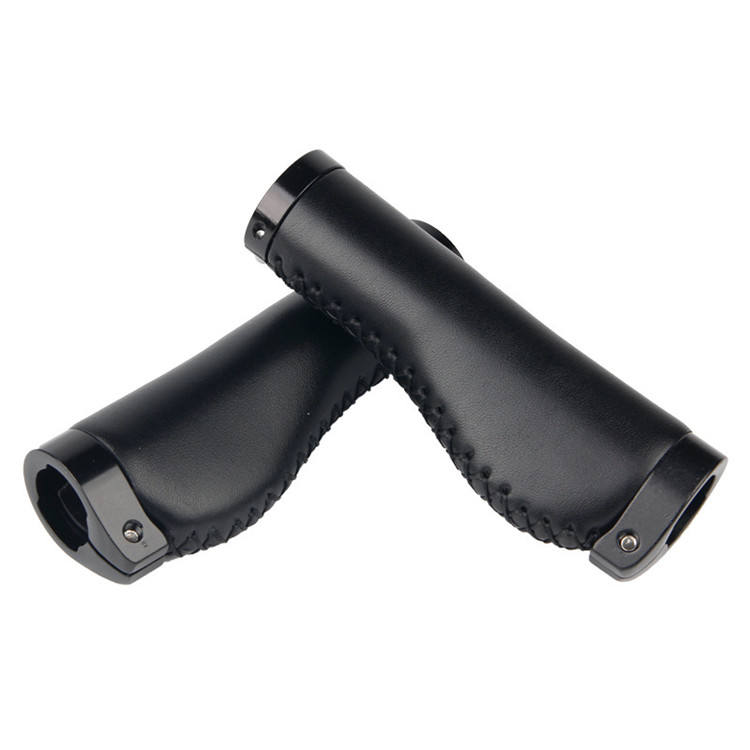 Hot Sale Soft Comfortable Vintage Pu Leather Bicycle Handlebar Grips Lock On Bike Handlebar Grips